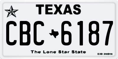 TX license plate CBC6187