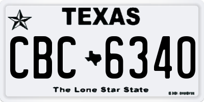 TX license plate CBC6340