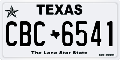 TX license plate CBC6541