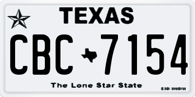 TX license plate CBC7154