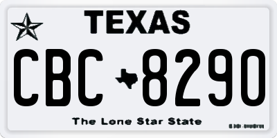TX license plate CBC8290
