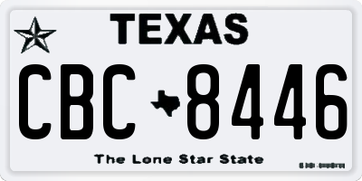 TX license plate CBC8446