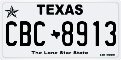 TX license plate CBC8913