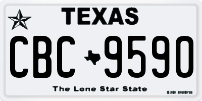 TX license plate CBC9590