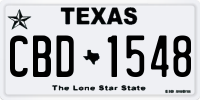 TX license plate CBD1548