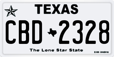 TX license plate CBD2328