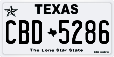 TX license plate CBD5286