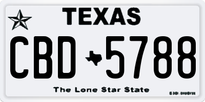 TX license plate CBD5788