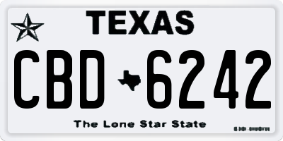 TX license plate CBD6242
