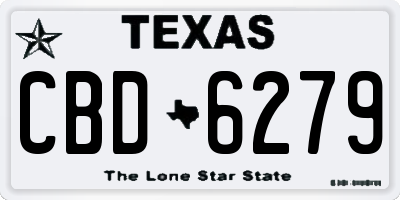 TX license plate CBD6279