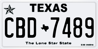 TX license plate CBD7489