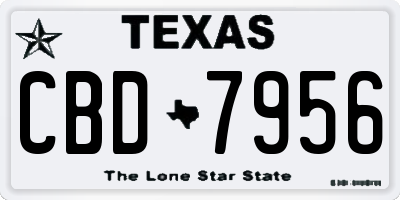 TX license plate CBD7956