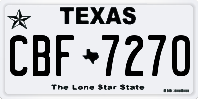 TX license plate CBF7270