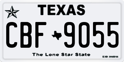 TX license plate CBF9055