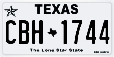 TX license plate CBH1744