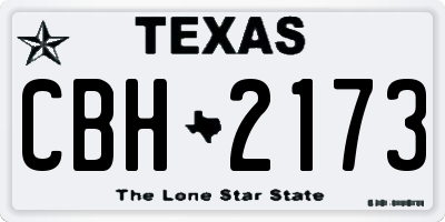 TX license plate CBH2173