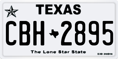 TX license plate CBH2895