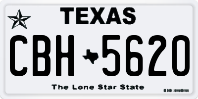 TX license plate CBH5620
