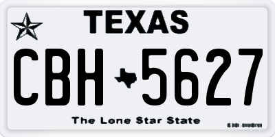 TX license plate CBH5627