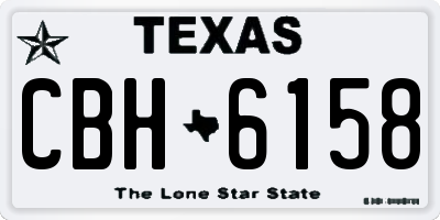 TX license plate CBH6158
