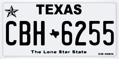 TX license plate CBH6255