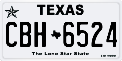 TX license plate CBH6524