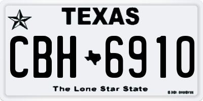 TX license plate CBH6910