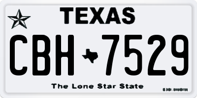 TX license plate CBH7529