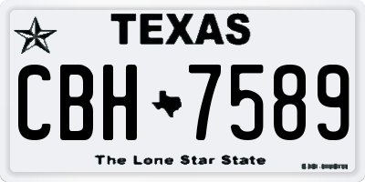 TX license plate CBH7589