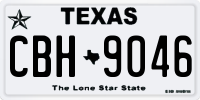 TX license plate CBH9046