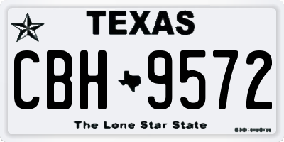 TX license plate CBH9572