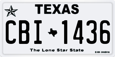 TX license plate CBI1436