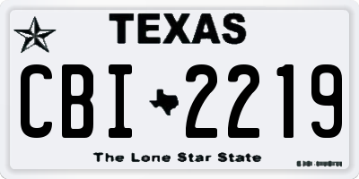 TX license plate CBI2219