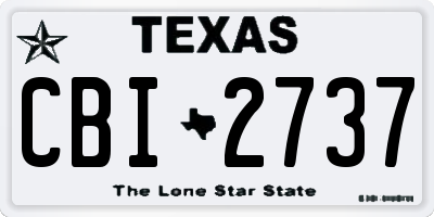 TX license plate CBI2737