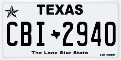TX license plate CBI2940