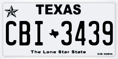 TX license plate CBI3439
