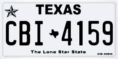 TX license plate CBI4159