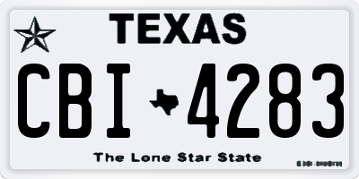 TX license plate CBI4283