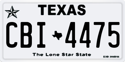 TX license plate CBI4475