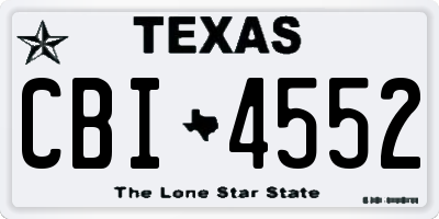 TX license plate CBI4552