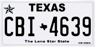 TX license plate CBI4639