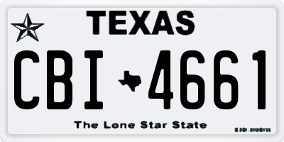 TX license plate CBI4661