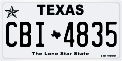 TX license plate CBI4835