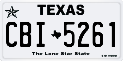 TX license plate CBI5261