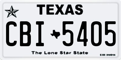 TX license plate CBI5405