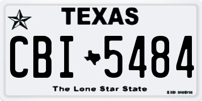 TX license plate CBI5484