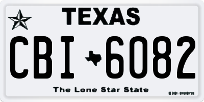 TX license plate CBI6082