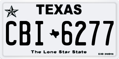 TX license plate CBI6277