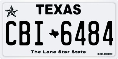TX license plate CBI6484