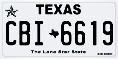 TX license plate CBI6619